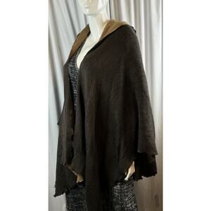 Accessory Street New York Hooded Cape Brown Tan OS Fairycore whimsical 63-15